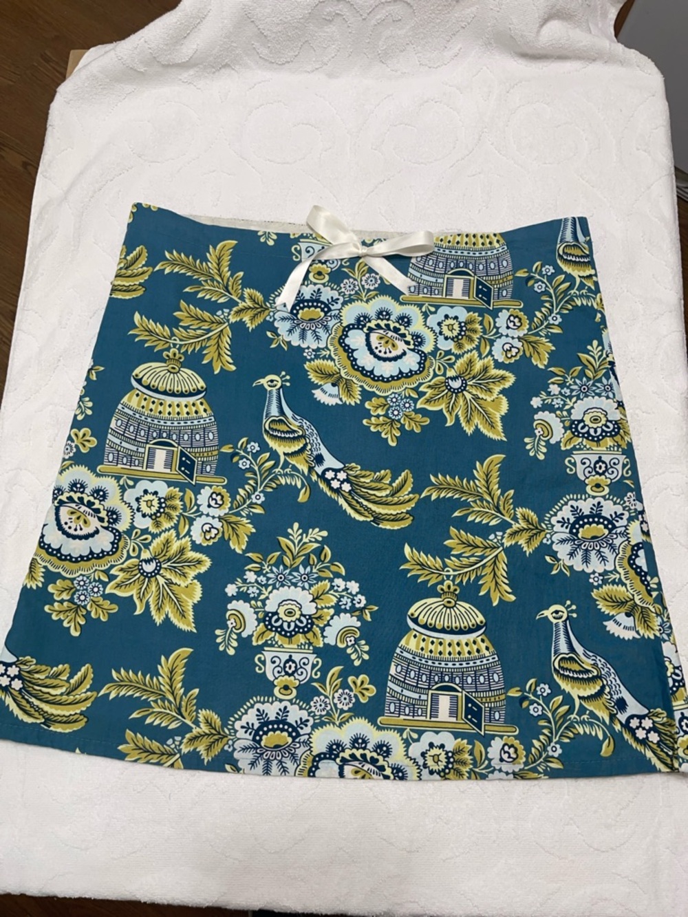 Margo Belle Designs Midi Skirt / Ribbon Waist/100% Cotton Natural Fabric - Sz M